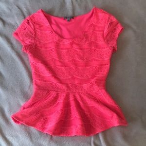 Neon pink dress top